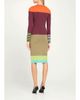 CHRISTOPHER JOHN ROGERS Colorblock Striped Knit Long-Sleeve Dress - 3
