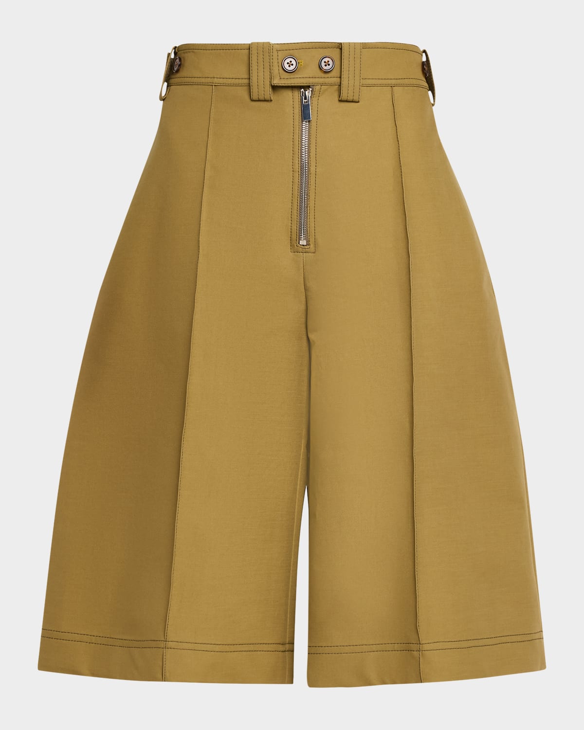 CHRISTOPHER JOHN ROGERS Cotton Twill Wide-Leg Culottes