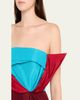 CHRISTOPHER JOHN ROGERS Gathered Colorblock Strapless Maxi Dress - 2