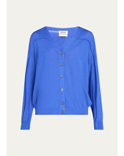 CHRISTOPHER JOHN ROGERS Lightweight Silk-Blend V-Neck Cardigan