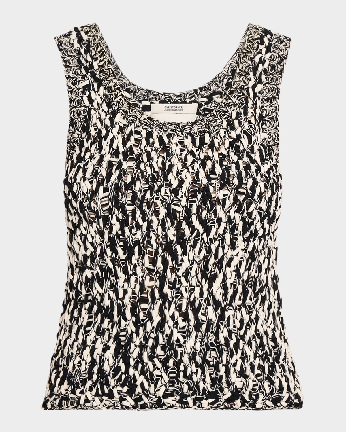 CHRISTOPHER JOHN ROGERS Marled Hand Knit Tank Top