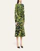 CHRISTOPHER JOHN ROGERS Printed Knotted Waist Midi Dress - 4