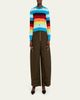 CHRISTOPHER JOHN ROGERS Striped Crop Crewneck Cardigan - 3