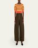 CHRISTOPHER JOHN ROGERS Striped Short-Sleeve Crop Sweater - 5