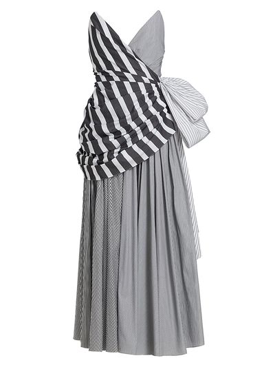 Christopher John Rogers Women's Strapless Draped Gown