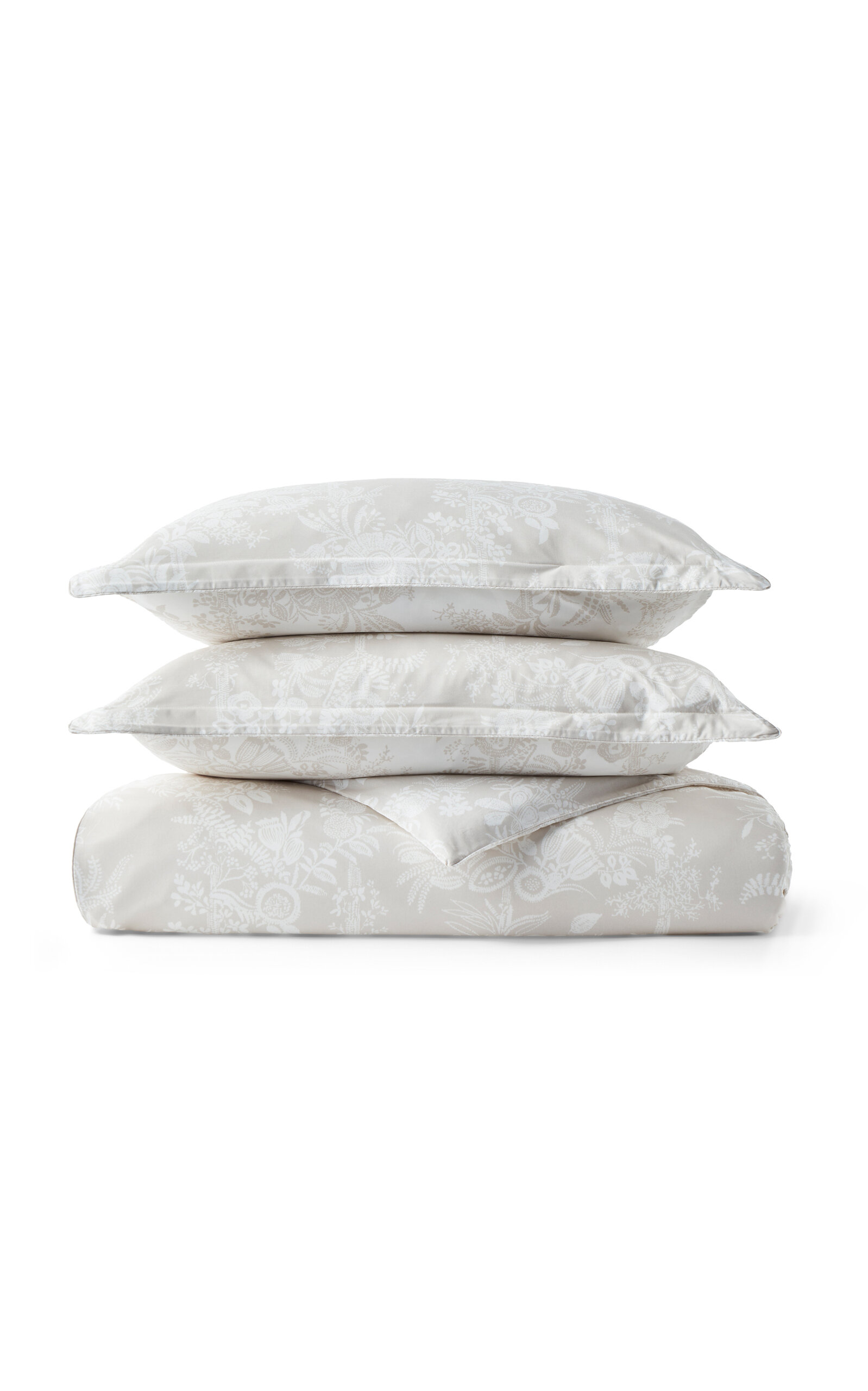 Christy Christy Beatrice Percale Queen Duvet Cover Set Neutral