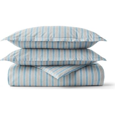 CHRISTY CHRISTY Calder Stripe Cotton Percale Duvet Cover Sets