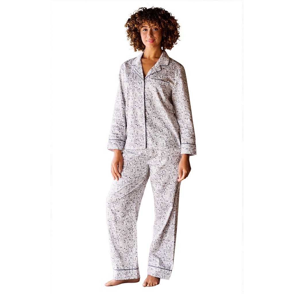 CHRISTY CHRISTY Ditsy Gingham Cotton Percale Floral Pajamas