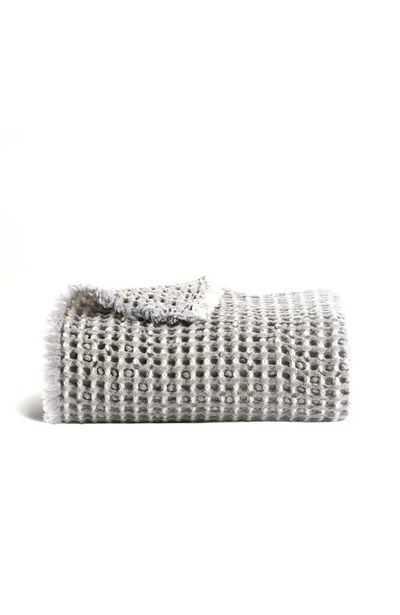 CHRISTY CHRISTY Lisbon Wool Cotton Blend Chunky Knit Blanket