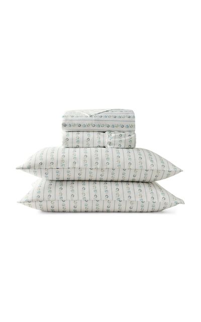 Christy Christy Rosamund Sateen Queen Sheet Set Blue