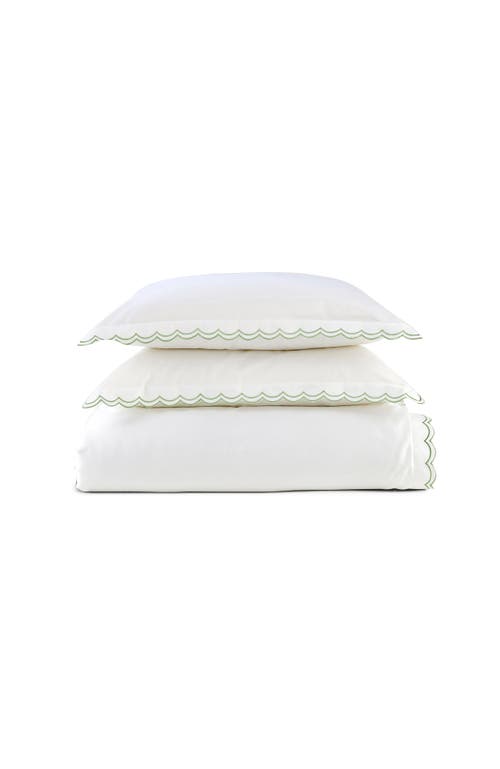 CHRISTY CHRISTY Scallop Edge Luxury Cotton Sateen Duvet Cover Sets