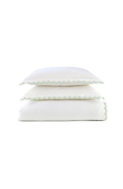CHRISTY CHRISTY Scallop Edge Luxury Cotton Sateen Duvet Cover Sets