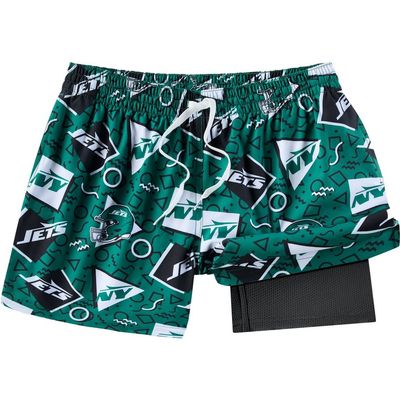 Chubbies Men's Chubbies Green New York Jets Game Day Fit Classic Lined Swim Trunks 