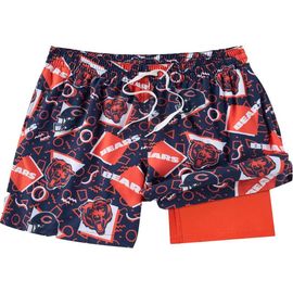 Chubbies Men's Chubbies Navy Chicago Bears Game Day Fit Classic Lined Swim Trunks 