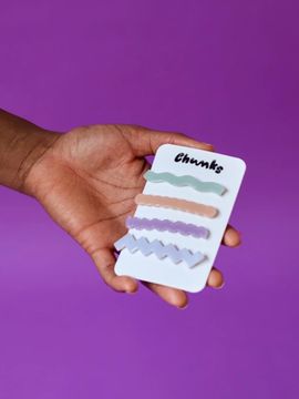 CHUNKS Lines Slides Hair Clip Pack _ Pastel