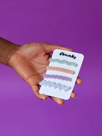 CHUNKS Lines Slides Hair Clip Pack _ Pastel
