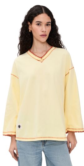 Ciao Ciao Vacation Ciao Ciao Vacation Lita Lobster Ace Long Sleeve Tee Yellow