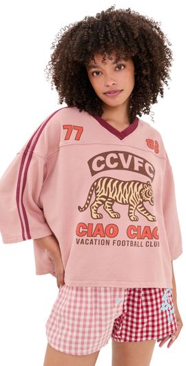 Ciao Ciao Vacation Ciao Ciao Vacation Tiger Spirit Club Tee Pink