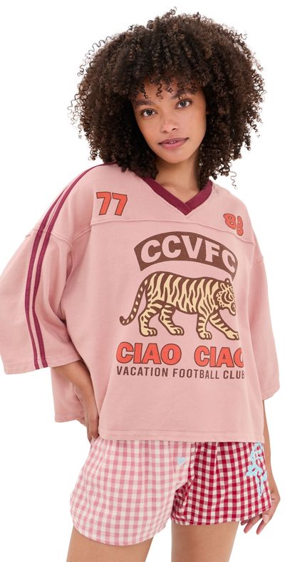 Ciao Ciao Vacation Ciao Ciao Vacation Tiger Spirit Club Tee Pink