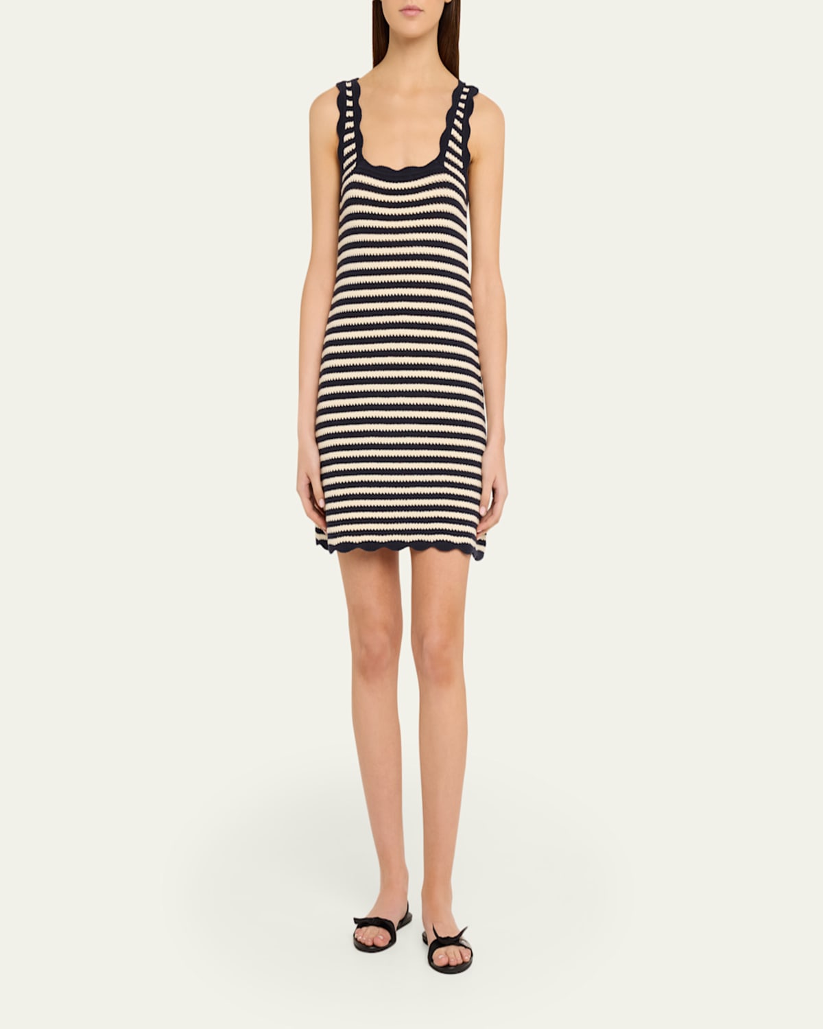 resa mini dress Resa Woven Mini Dress in White – BLUvintage main image 0