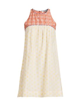 Ciao Lucia Women's Eros Floral-Colorblocked Cotton-Silk Minidress