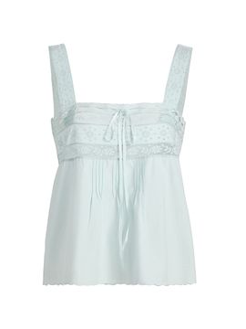 Ciao Lucia Women's Euri Eyelet Cotton-Linen Top