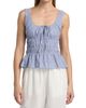 Ciao Lucia Women's Gigi Smocked Striped Cotton Sleeveless Top - 3