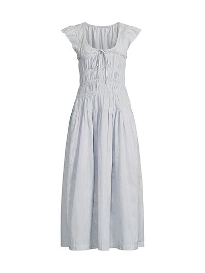 Ciao Lucia Women's Lauretta Smocked Cotton Midi-Dress