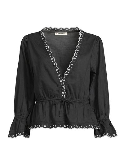 Ciao Lucia Women's Renata Embroidered Cotton Voile Top