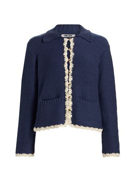 Ciao Lucia Women's Reyla Crochet-Trimmed Cardigan