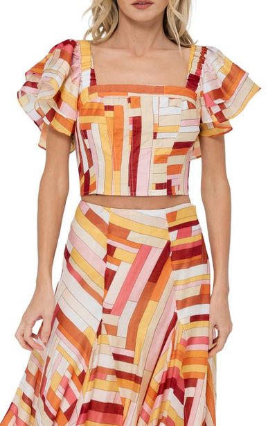 CIEBON CIEBON Amie Stripe Crop Top
