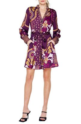 CIEBON CIEBON Antonella Print Long Sleeve Dress
