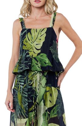 CIEBON CIEBON Arushi Palm Print Top