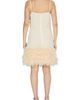 CIEBON CIEBON Blanche Sequin Feather Trim Minidress - 2