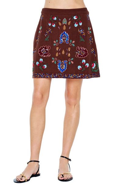 CIEBON CIEBON Carsyn Embroidered Miniskirt