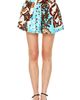 CIEBON CIEBON Clea Pleated Print Shorts - 1