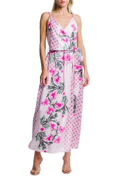 CIEBON CIEBON Clillian Floral Print Faux Wrap Dress