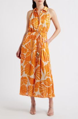 CIEBON CIEBON Elmo Shell Print Midi Dress