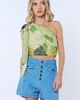 CIEBON CIEBON Elsy Floral Print Asymmetric Crop Top - 5