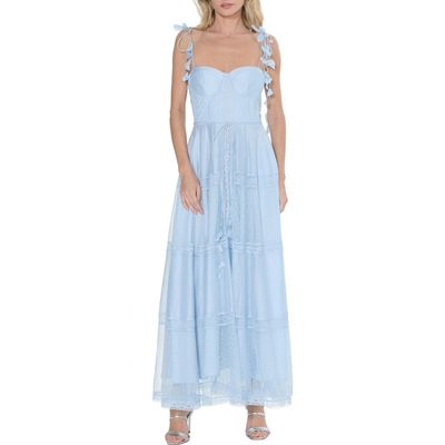 CIEBON CIEBON Eva Tie Strap Fit & Flare Gown