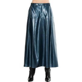 CIEBON CIEBON Felicia Faux Leather Midi Skirt