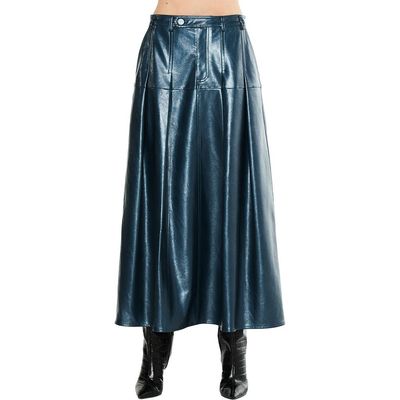 CIEBON CIEBON Felicia Faux Leather Midi Skirt
