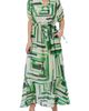 CIEBON CIEBON Gemma Puff Sleeve Tie Belt Maxi Dress - 1