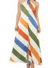 CIEBON CIEBON Jayla Diagonal Stripe Halter Dress - 1