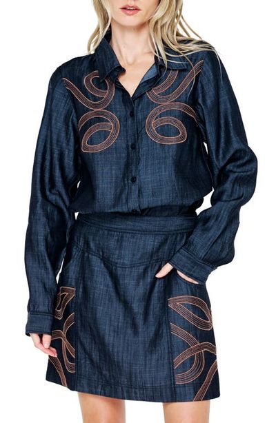 CIEBON CIEBON Julianna Embroidered Tencel® Lyocell Shirt