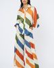CIEBON CIEBON Kenia Stripe Satin Chiffon Button-Up Shirt - 5