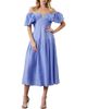 CIEBON CIEBON Lottie Puff Sleeve Off the Shoulder Dress - 1