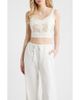 CIEBON CIEBON Lyra Embroidered Cotton Crop Top - 1