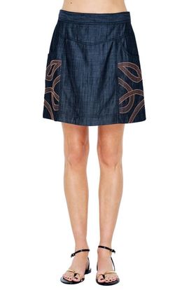CIEBON CIEBON Mya Embroidered TENCEL® Lyocell Miniskirt