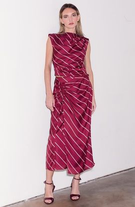 CIEBON CIEBON Nelly Stripe Midi Skirt